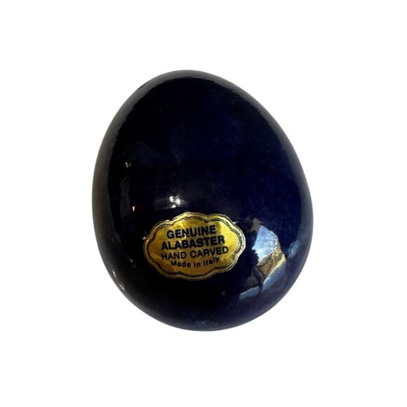 Volterra Italy Alabaster Egg 2 1/2" Hand Carved Souvenir Toscana Palazzo Art - Picture 3 of 5